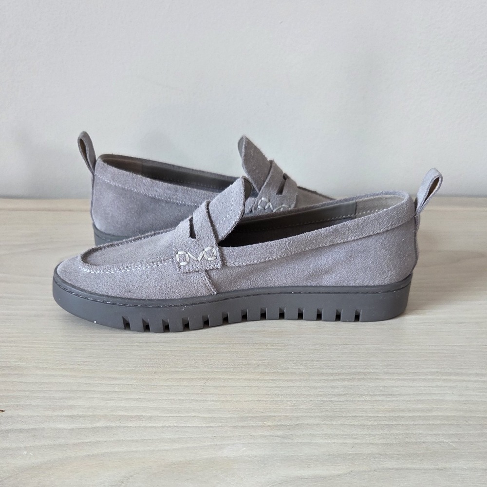 Vionic Uptown Loafers Size 7.5 Grey Penny Shoes Orthotic Comfort - Picture 4 of 12